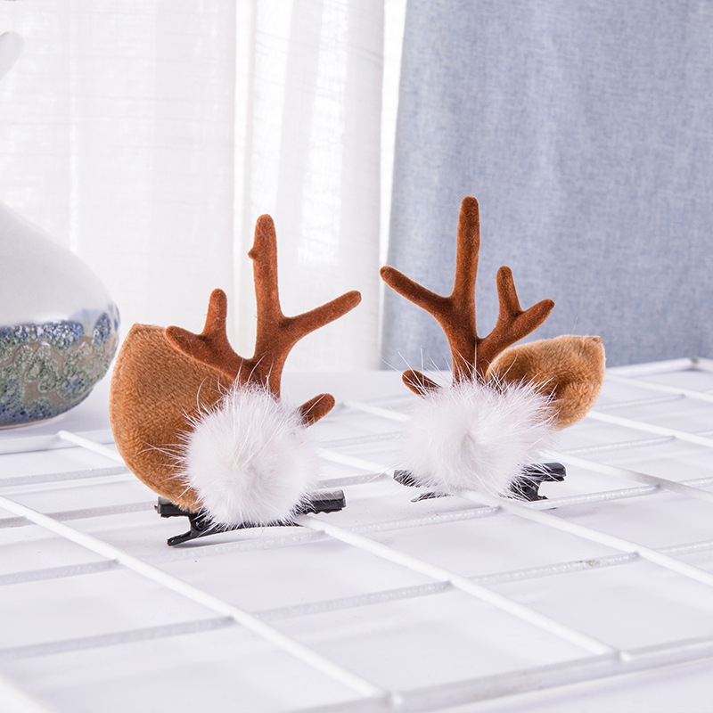 Deer Horn Headwear Hairpin Fairy Christmas Clip Hairpin Photo Taking Hairpin Cute Clip — image 6
