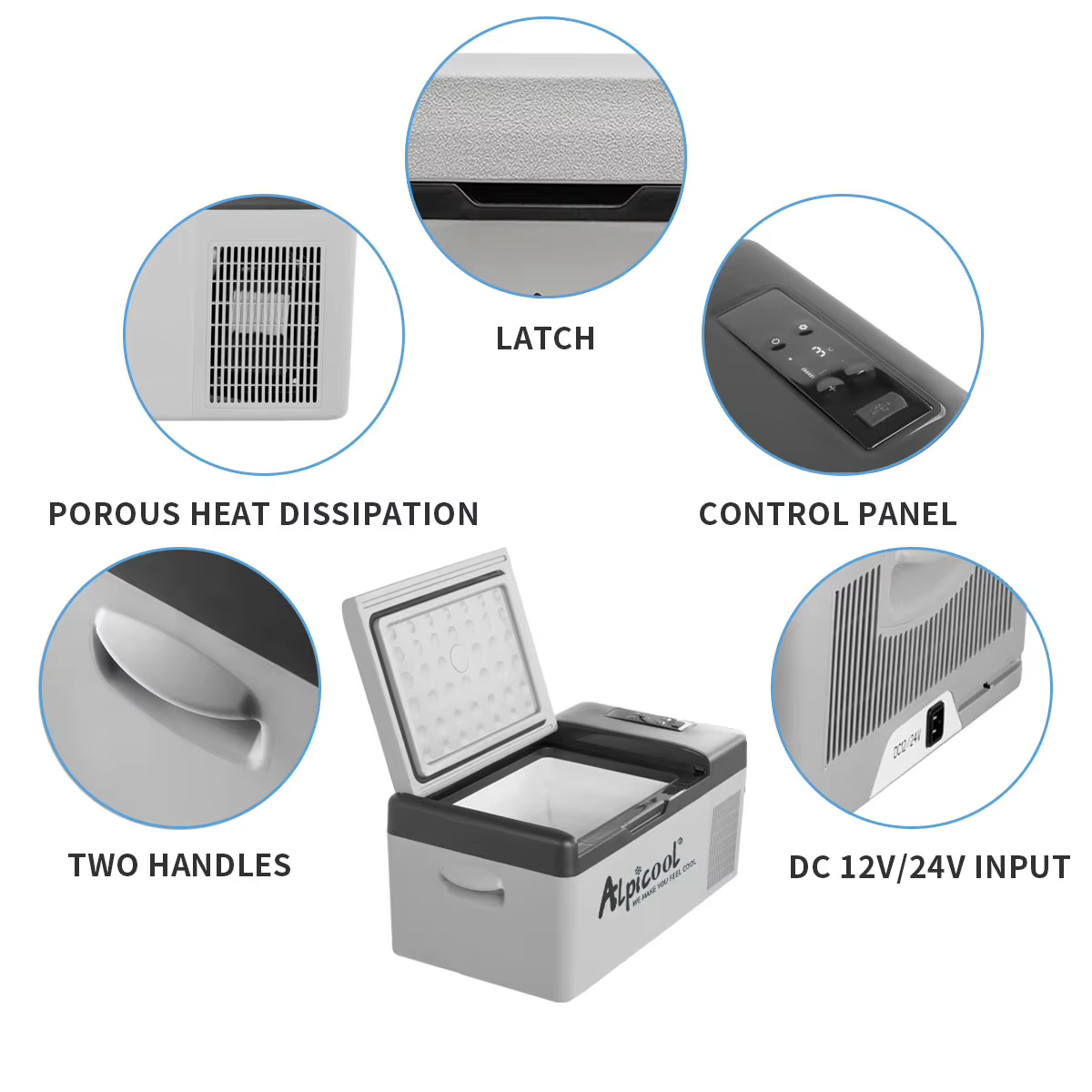 Alpicool C15 Portable Car Freezer, 12 Volt Refrigerator, 16 Quart (15 Liter) Fast Cooling 12V Car Fridge -4℉~68℉, Car Cooler — image 2