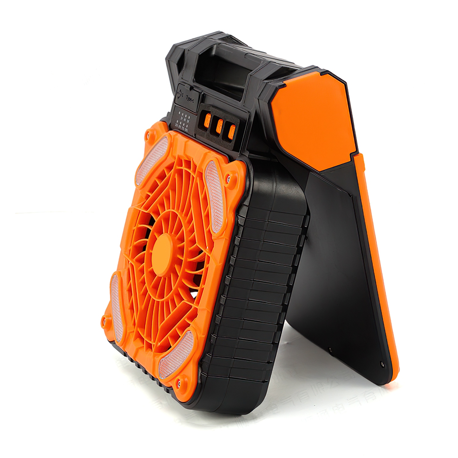 Solar Camping Fan With LED Lantern 5200mAh Rechargeable Battery Operated Portable Fan With Emergency Power Bank 4 Wind Speeds 3 Light Modes 3 Timers For Hiking Fishing Travel — image 2