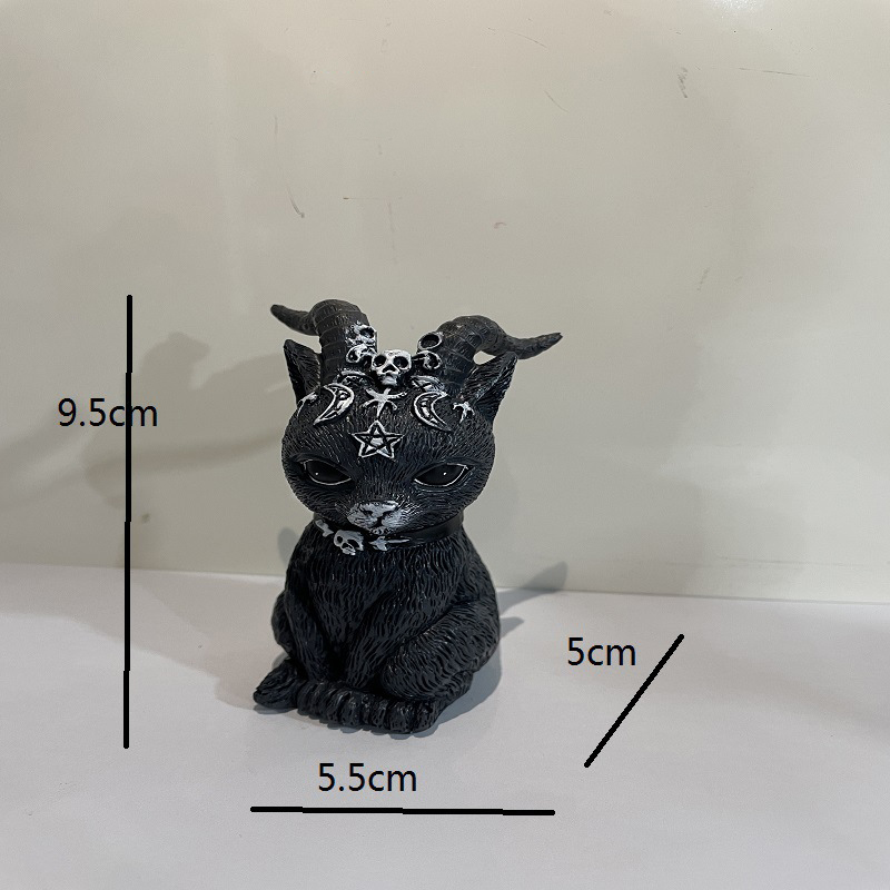 Figura de Arte de Gato Mágico de Resina para Decoración de Halloween — imagen 2