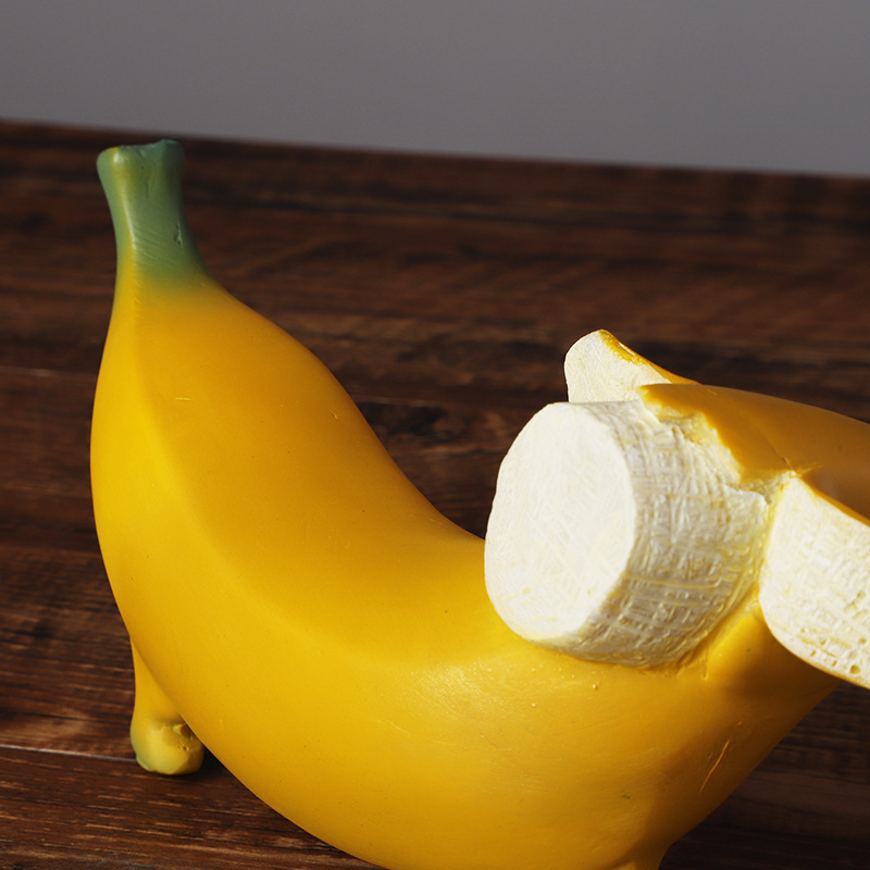Creative Banana Puppy Resin Ornament Home Sculpture Ornament Resin Crafts — image 4