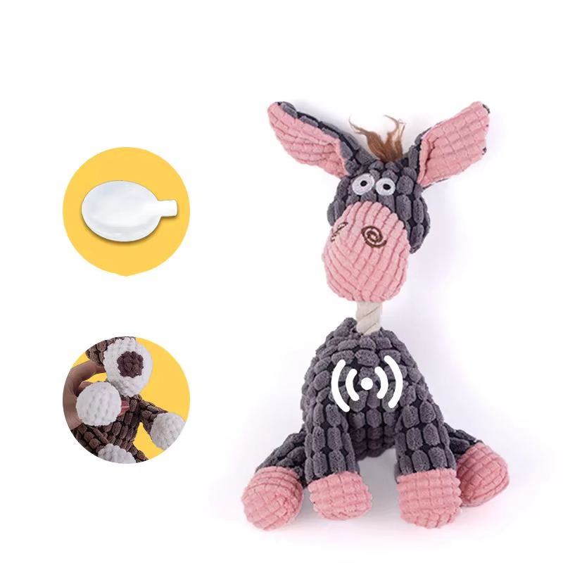 Nuevos populares juguetes de peluche con forma de animales adorables e interactivos para mascotas, que alivian el aburrimiento y desgastan los dientes — imagen 4