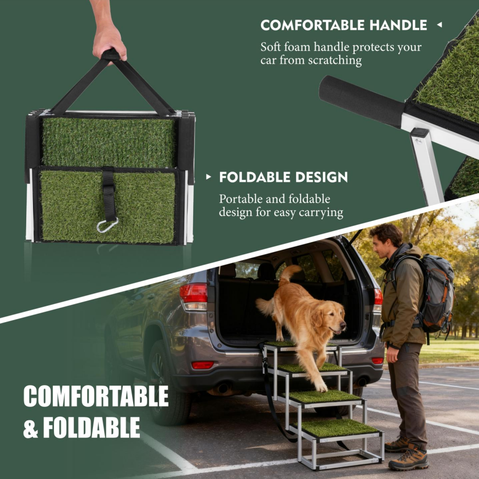 Foldable Dog Ramp For Cars, SUVs, Trucks, Portable Pet Dog Stairs For Large Dogs With Non-Slip Surface & Reinforced Design, Lightweight Yet Sturdy Supports Up To 250lbs — imagen 10