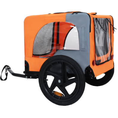 Utdoor Heavy Duty Collapsible Pet Bike Trailer With 16-Inch All Terrain Wheels & Universal Hitch Foldable Dog Cargo Carrier Cart For Bicycles — image 15