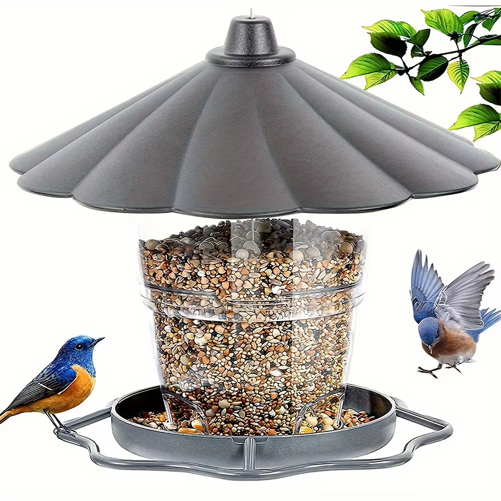 Backyard Bird Feeders Wild Bird Feeders Attract Diverse Birds with Elegant, Waterproof Lantern Bird Feeder for Outdoor Viewing — image 4