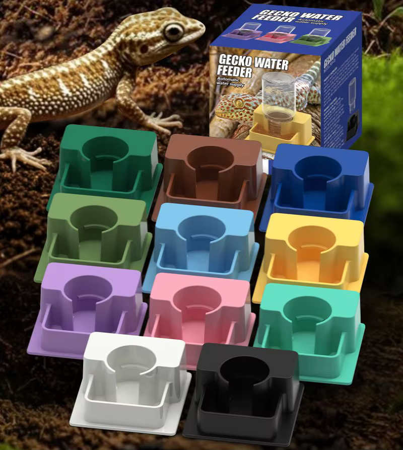 Automatic Reptile Water Dish Reusable Container Creative Feeder Station Ornament Drinking Tool for Snakes Tortoise Geckos — image 2