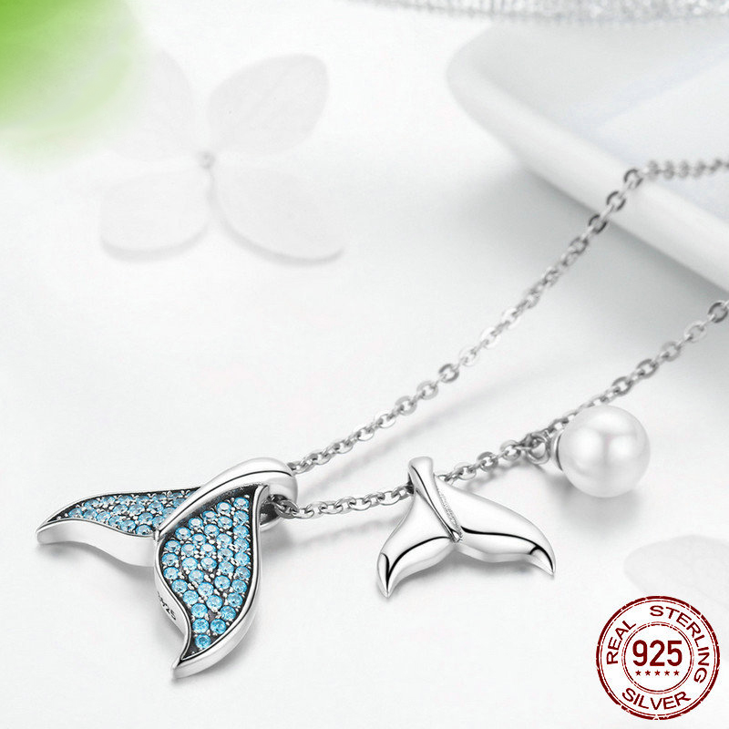925 Mermaid Tears Zircon Bead Silver Necklace for Women — image 5