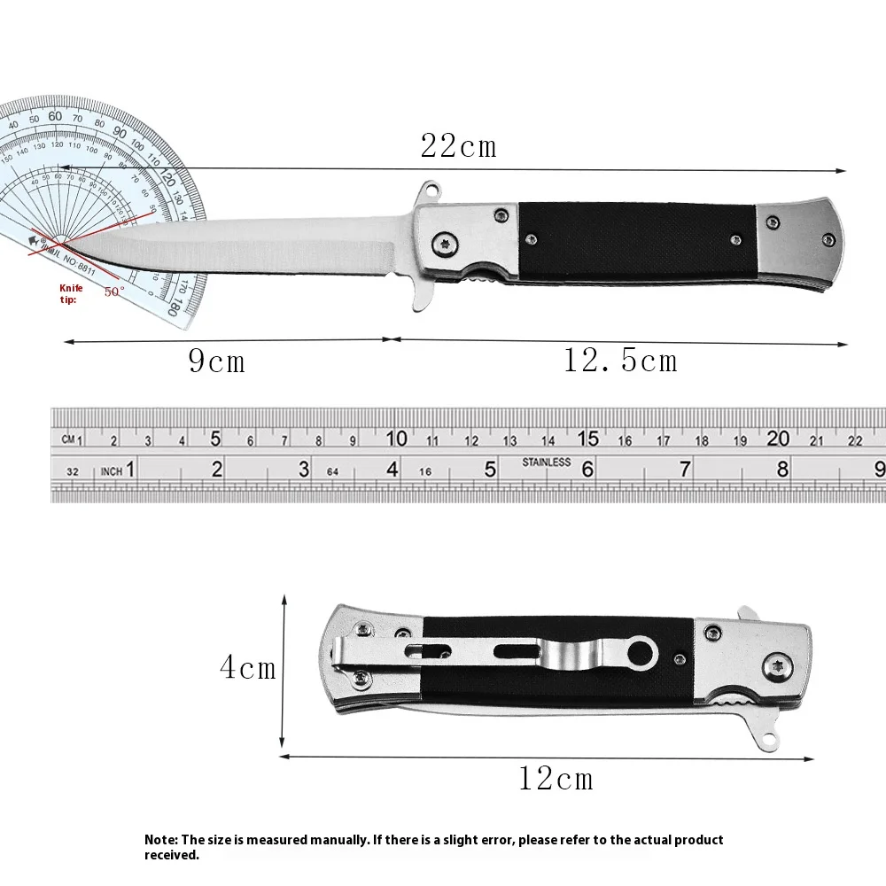 Outdoor Portable Folding Fruit Knife High Hardness Stainless Steel Pocket Cutter Camping Survival Vegetable Peeling Knife EDC Ha — image 6