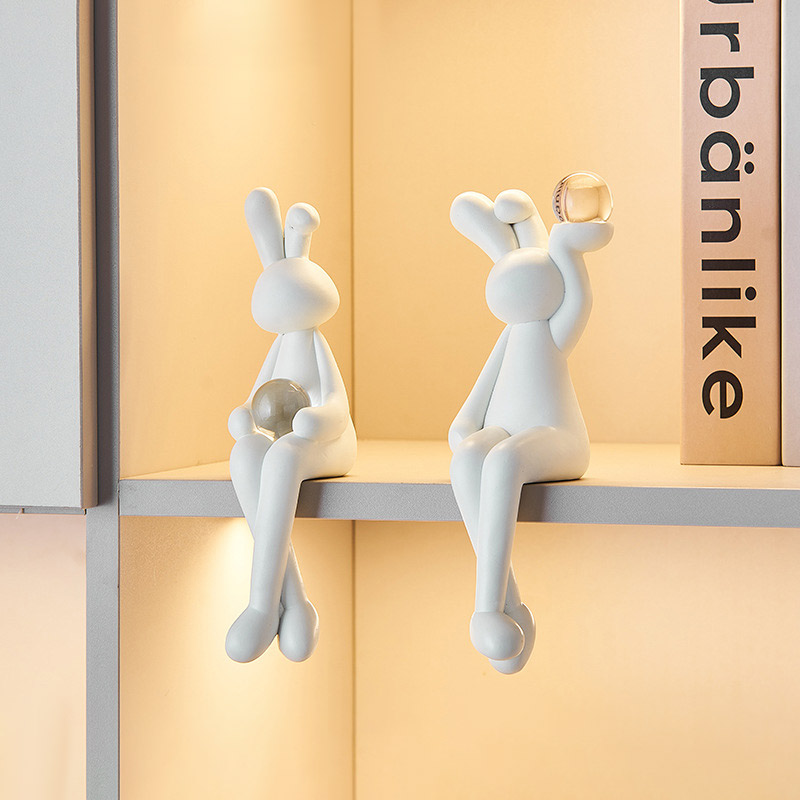 Decoración de Conejo de Luxo con Efecto Metálico para Mesa o Línea de Vino — imagen 13