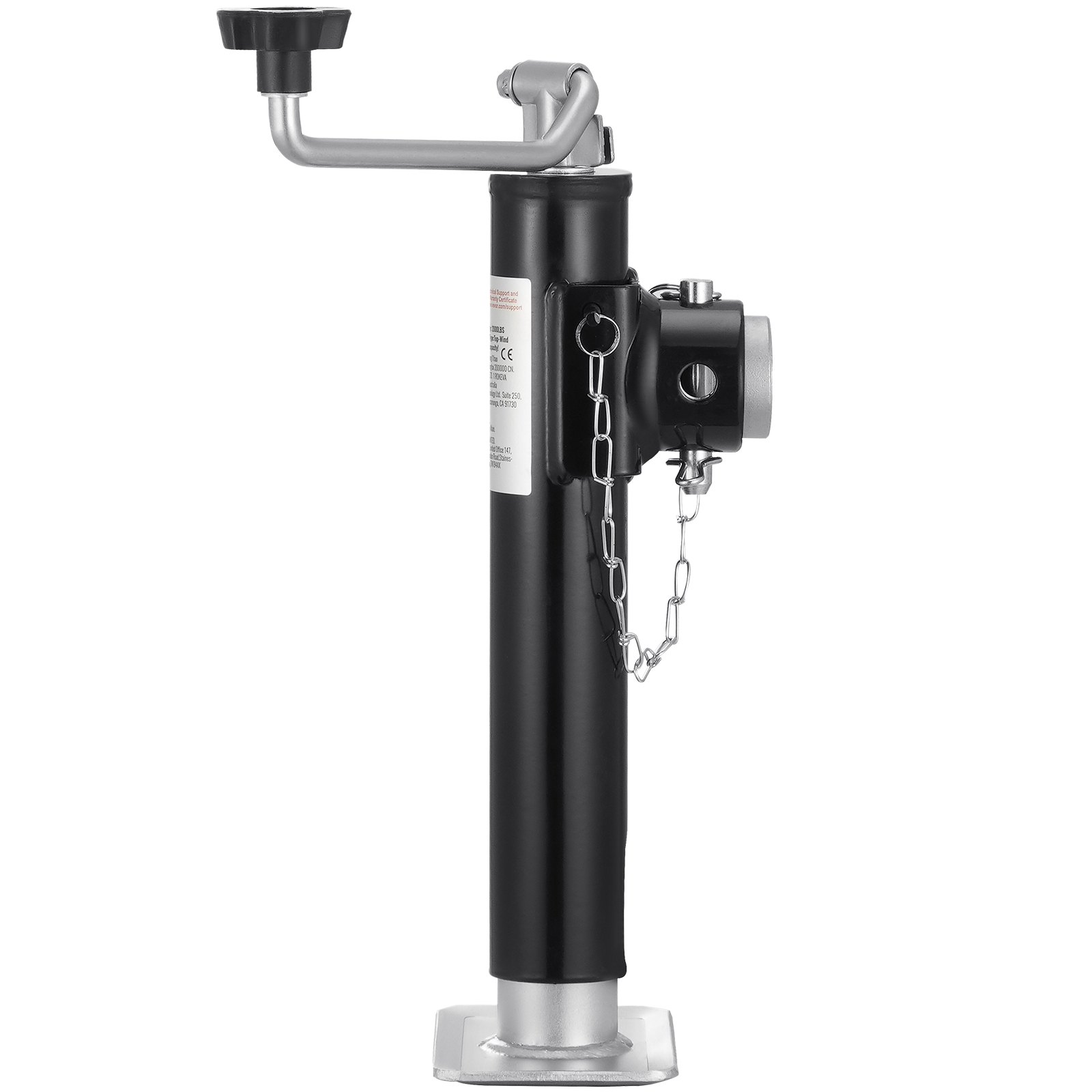 Trailer Jack, 2000 Lbs Dynamic Load Capacity, Weld-on Pipe-Mount Swivel Trailer Jack, 10" Lift Trailer Jack Stand With Handle For RV Trailer, Horse Trailer, Utility Trailer, And Yacht Trailer — image 1