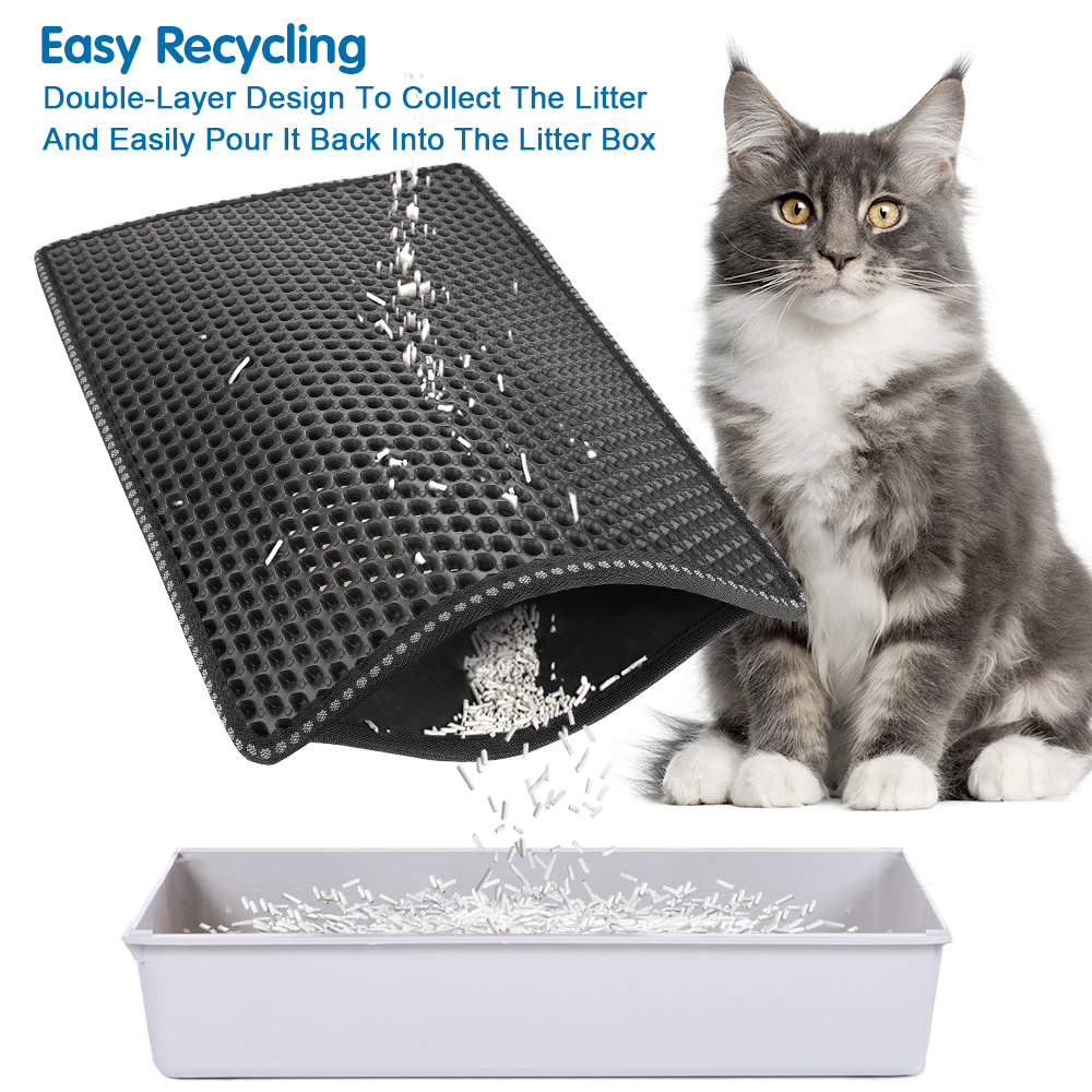 Manta de Limpieza para Box de Arena de Gato, Manta de Captura de Arena, Protección contra Salpicaduras y Filtro — imagen 6