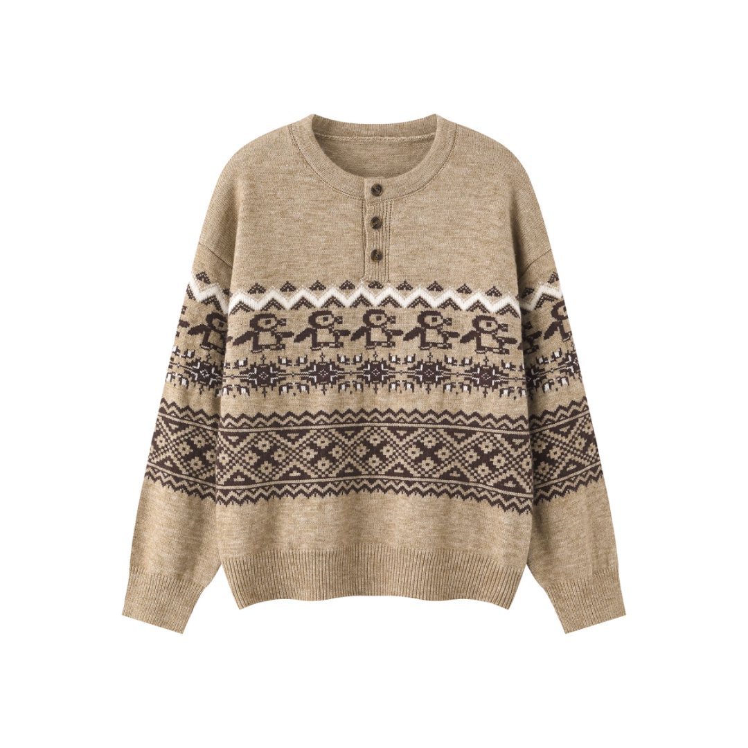 Fei'er Island Penguin Jacquard Sweater — image 4