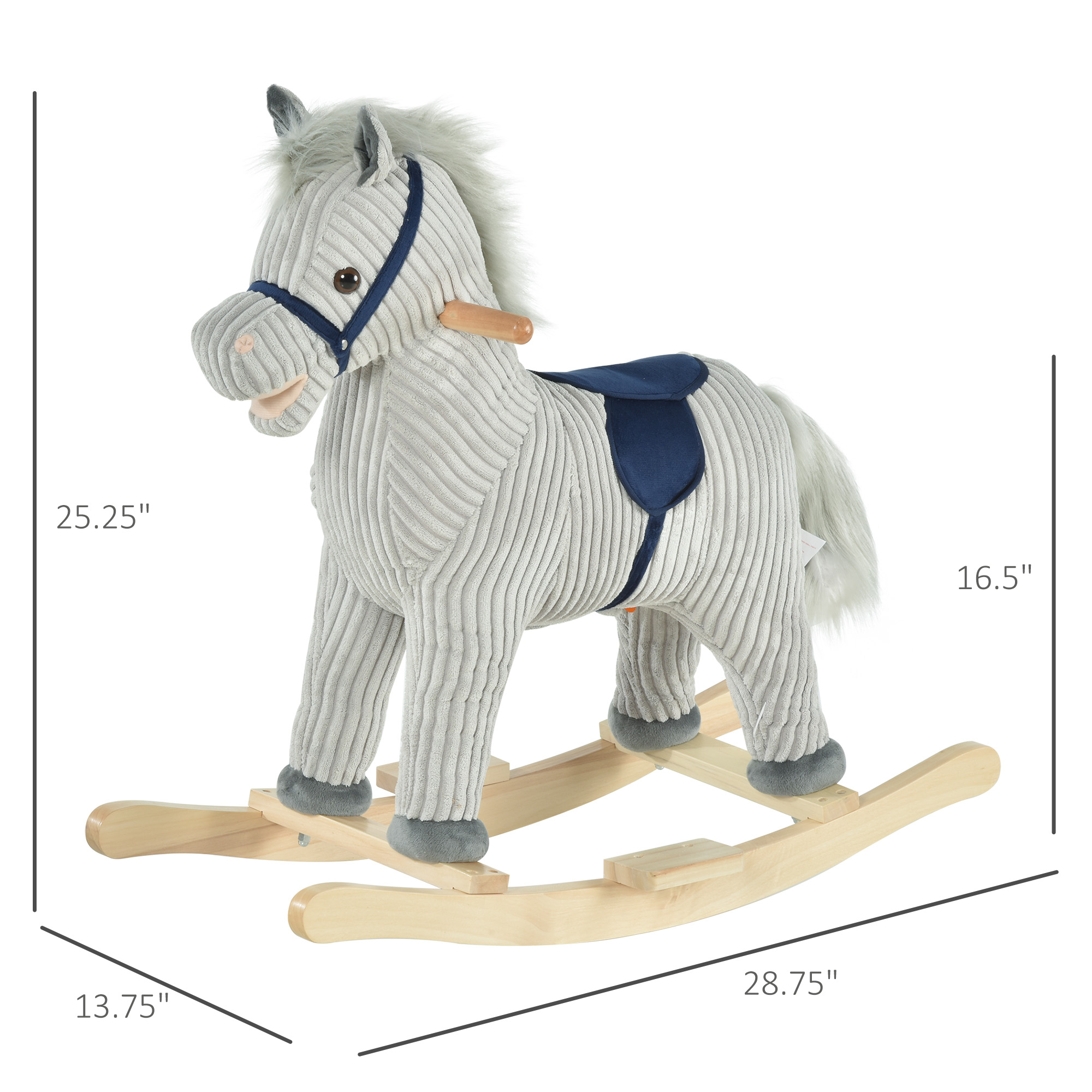 Caballo de Plush para Niños: Montura de Equino con Sonidos y Manijas — imagen 4