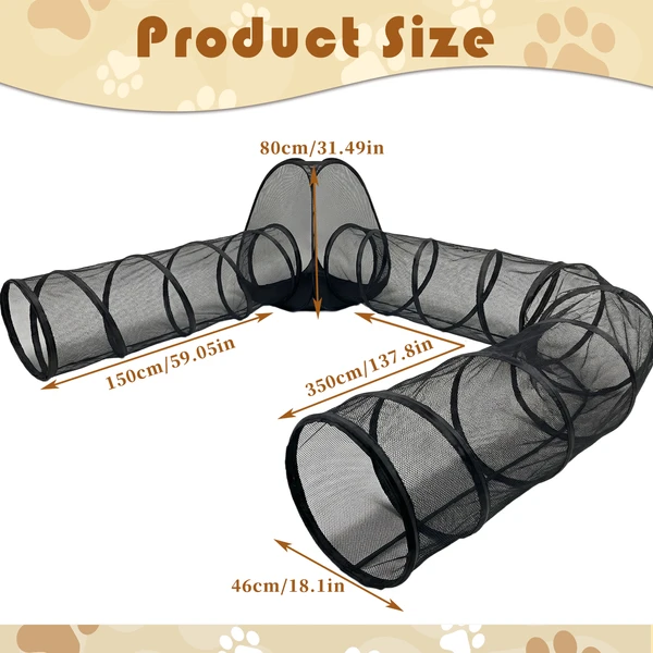 Recintos para Gatos al Aire Libre, Tiendas Portátiles para Gatos Afuera, Jaulas Libres de Cárcel para Gatos en el Exterior, Recinto para Mascotas al Aire Libre con Túneles para Gatos y Pequeños Animales — imagen 4