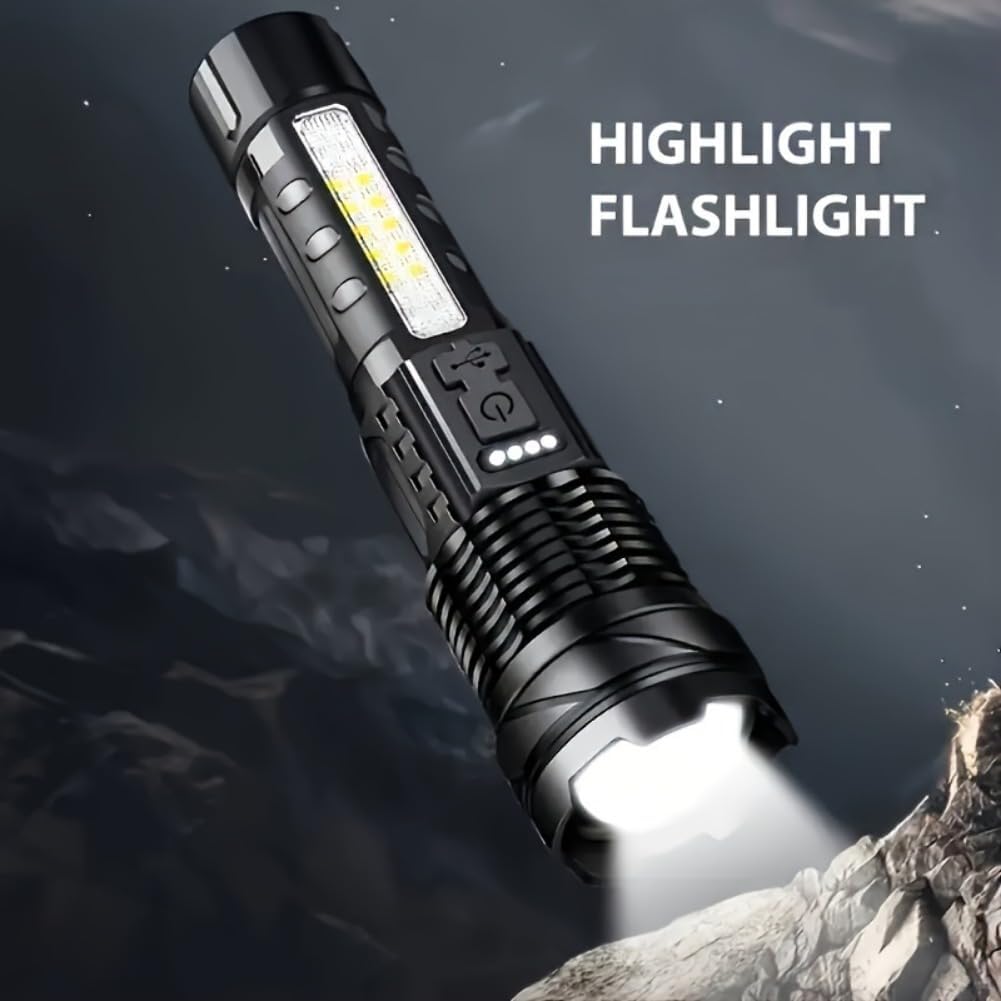 Lámpara LED de Alta Potencia Portátil con Recarga, Foco Ajustable y Resistente al Agua para Camping, Pesca, Caza, Escalada y Emergencias — imagen 8