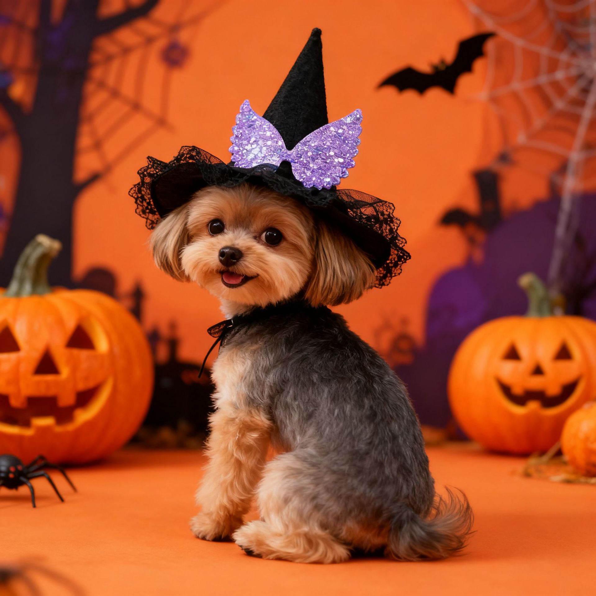 Pet Halloween Hat Creative Pumpkin Devil Spider New Stock Rabbit Pet Dog — image 14