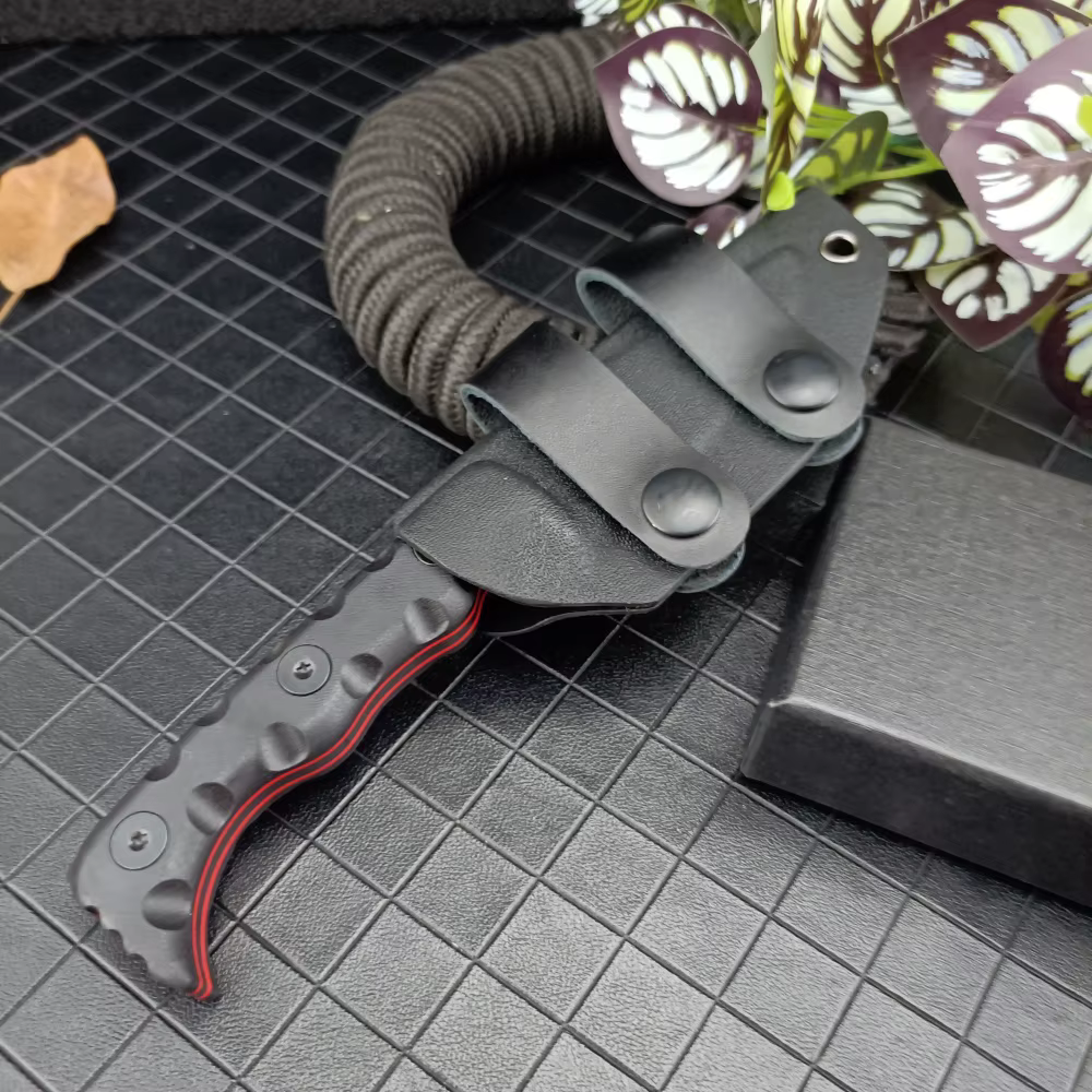 TKELL 003 Knife Multi-functional Wilderness Rescue Tool EDC Straight Knife Cutting Knife Outdoor Camping & Fishing Gear with K Sheath Good Gift Ideas for Festivals — image 4