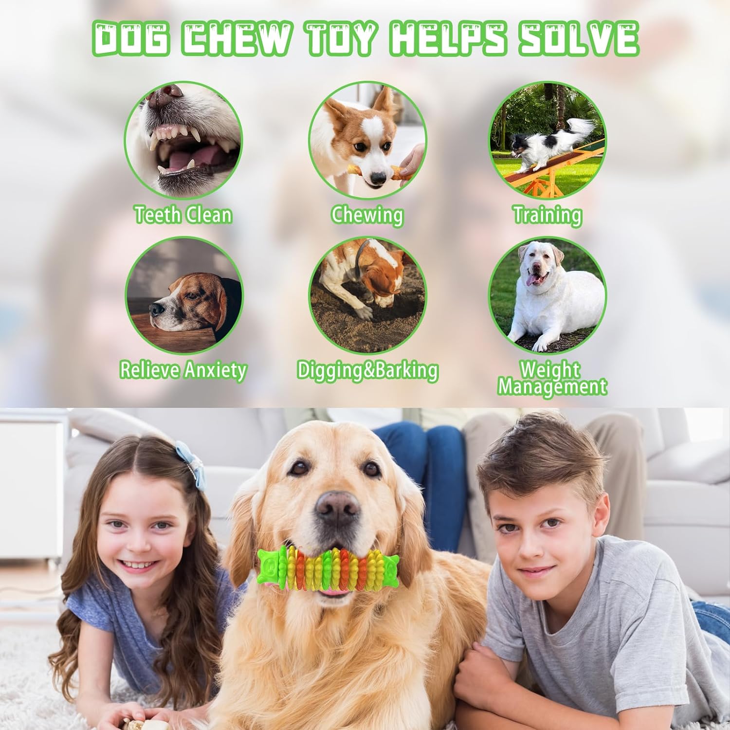 Dog Chew Toys For Aggressive Chewers Durable Dog Toys For Large Medium Small Breed Dogs Rubber Indestructible Dog Teething Toys Tough Interactive Outdoor Dog Toys For Entertainment — image 13