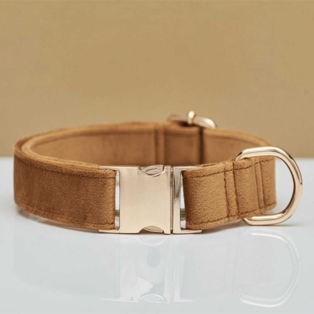 Conjunto de Cuerda y Collar de Tela de Algodón con Broche Metálico y Lazo Personalizable para Perros en Varios Colores — imagen 4