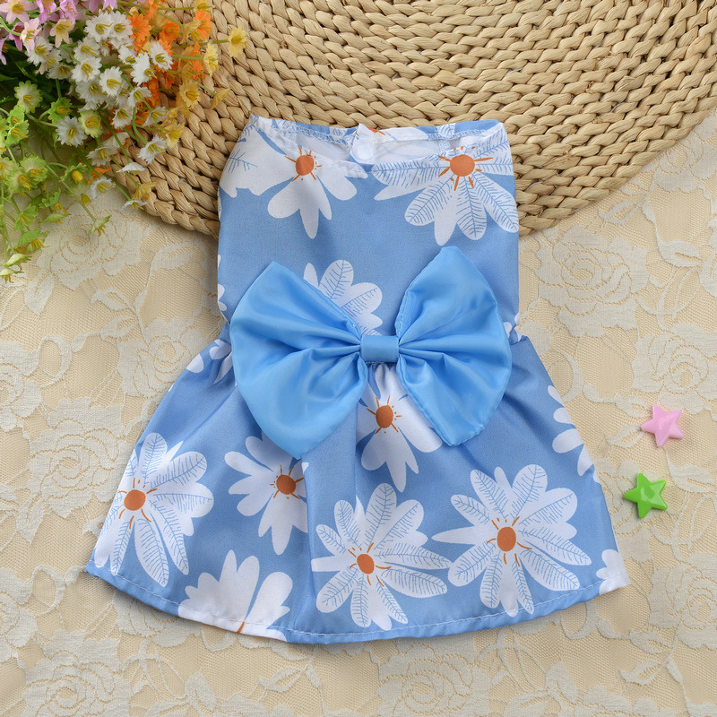 Small Dog Floral Princess Skirt Cat Spring Teddy New Pet Cute Dog Skirt Summer Thin — image 5