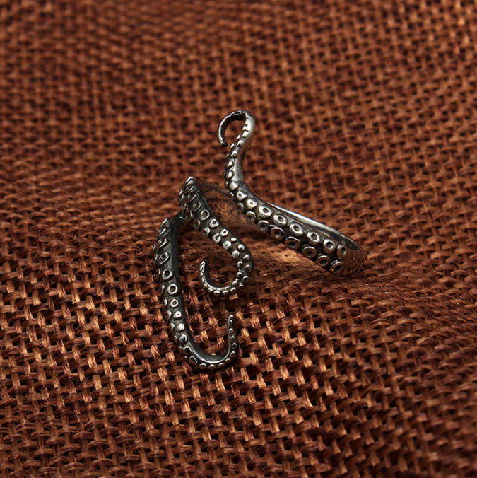 Anillo Octópodo Punk Dark Night Acero Inoxidable Acero Títanio — imagen 5