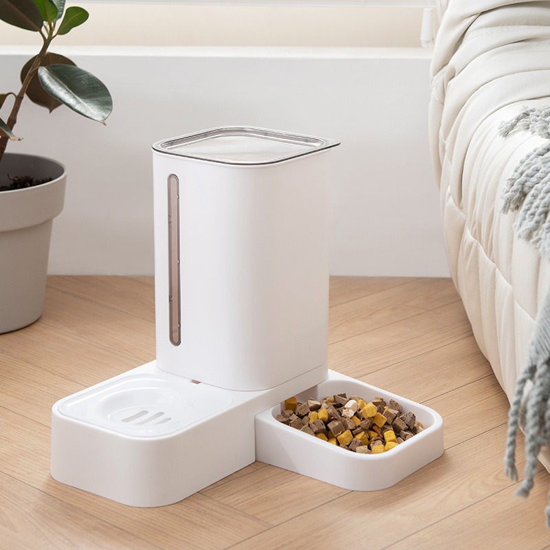 Automatic pet feeder automatic food and water dispenser plastic pet bowl double bowl dog bowl — image 6