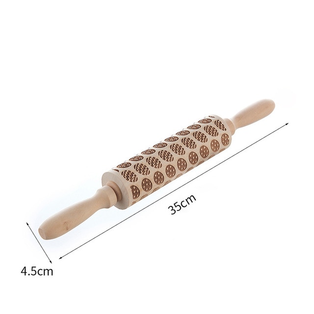Merry Christmas Elk Wooden Print Rolling Pin Christmas Home Decorations Navidad Decor Noel Dessert Tools New Year 2020 DIY Craft — image 13