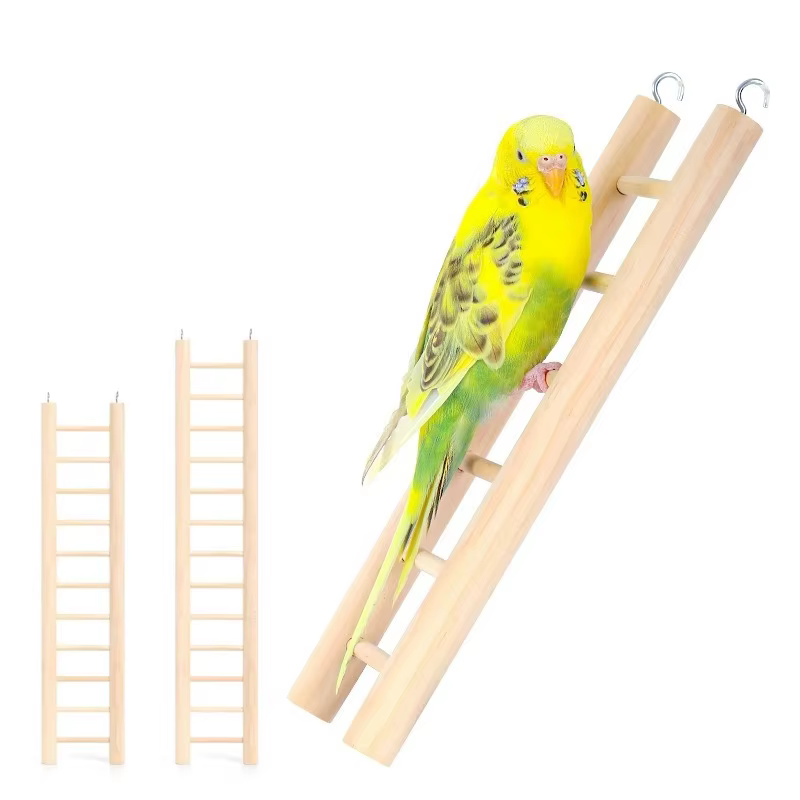 Juego de Escaleras para Loros Básico 13 Pasos - Juguetes para Aves con Lámpara de Madera — imagen 2