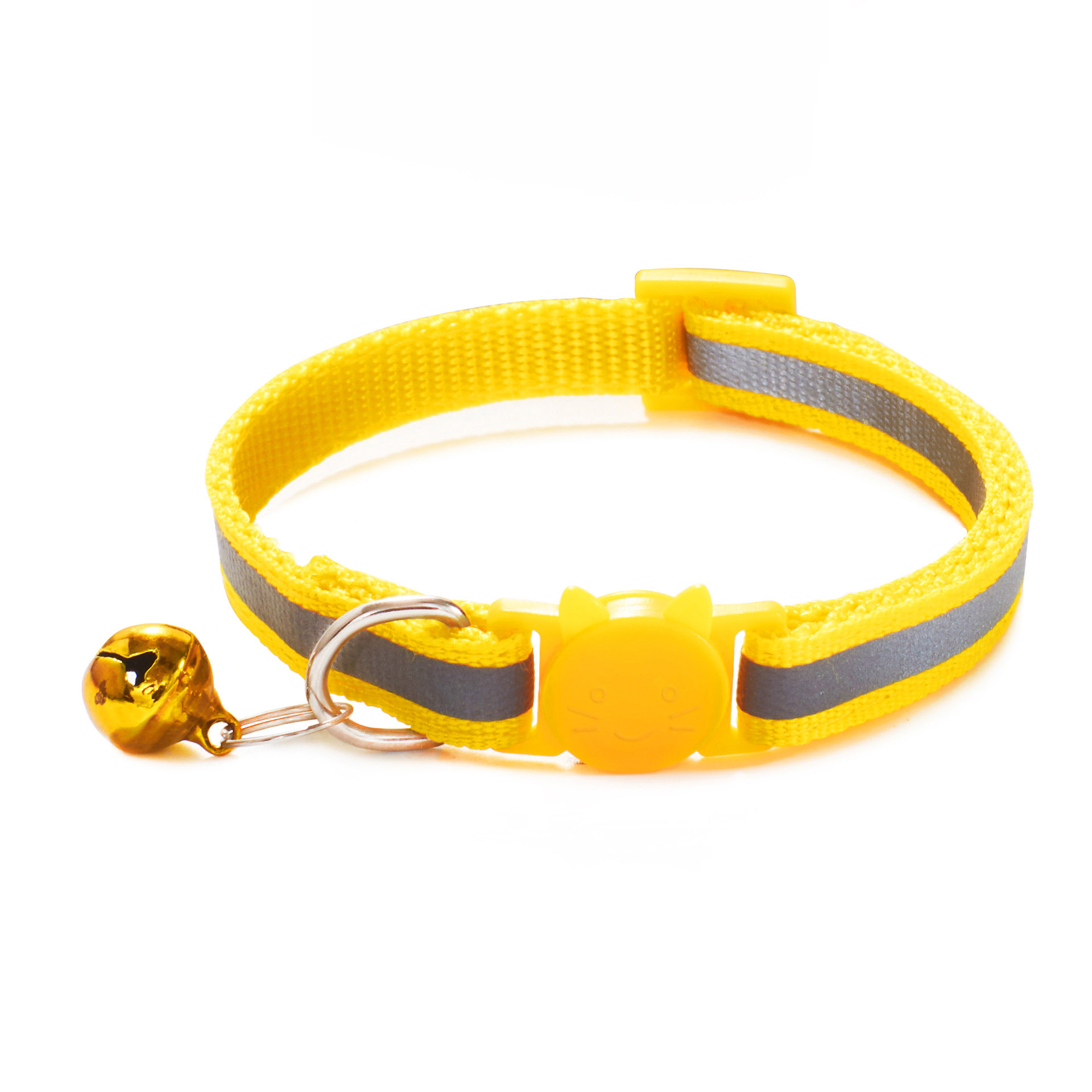 1.0 Colorful Reflective Cat Head Safety Clasp Collar Cat Collar Pet Cat Bell — image 20