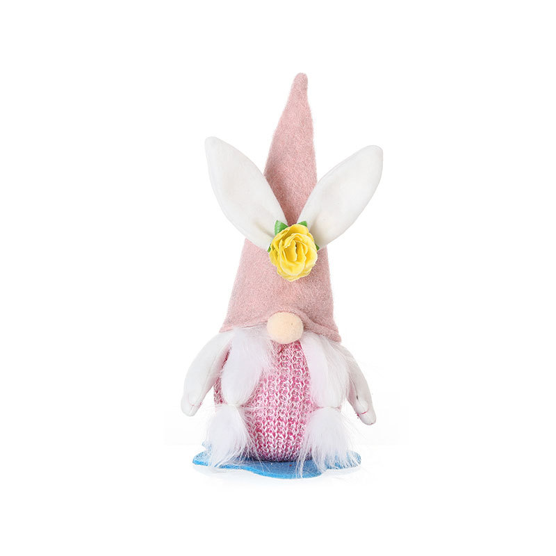 Decoración de Pascua Iluminada Muñeca Gnomo Sin Cara de Conejo para Ventana — imagen 6