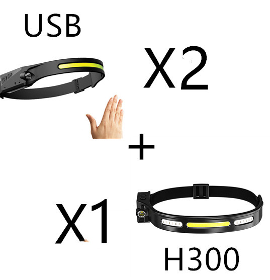 COB LED Inducción Linterna de Cabeza para Montar con Batería Recargable USB Resistente al Agua para Camping y Caza con Visión Total — imagen 25
