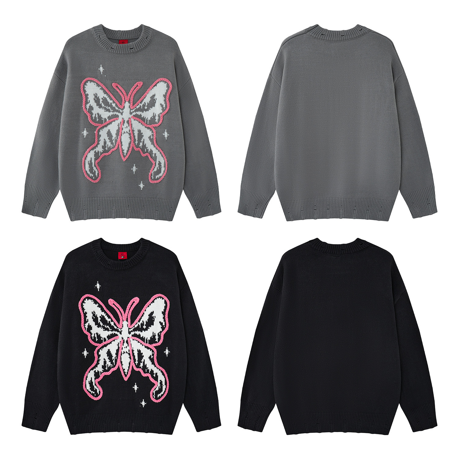 Butterfly jacquard destroys sweater — image 6