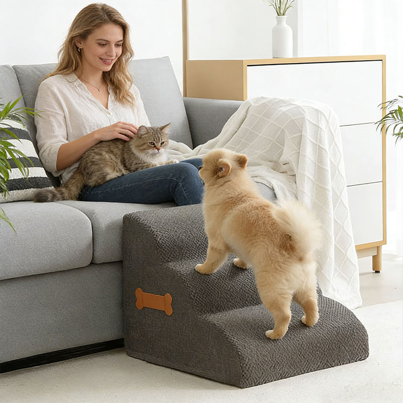 Escalera de Perro con Manija de Hueso – Acceso Seguro para Canes Mayores, Sofás y Camas, Protección Articular — imagen 5