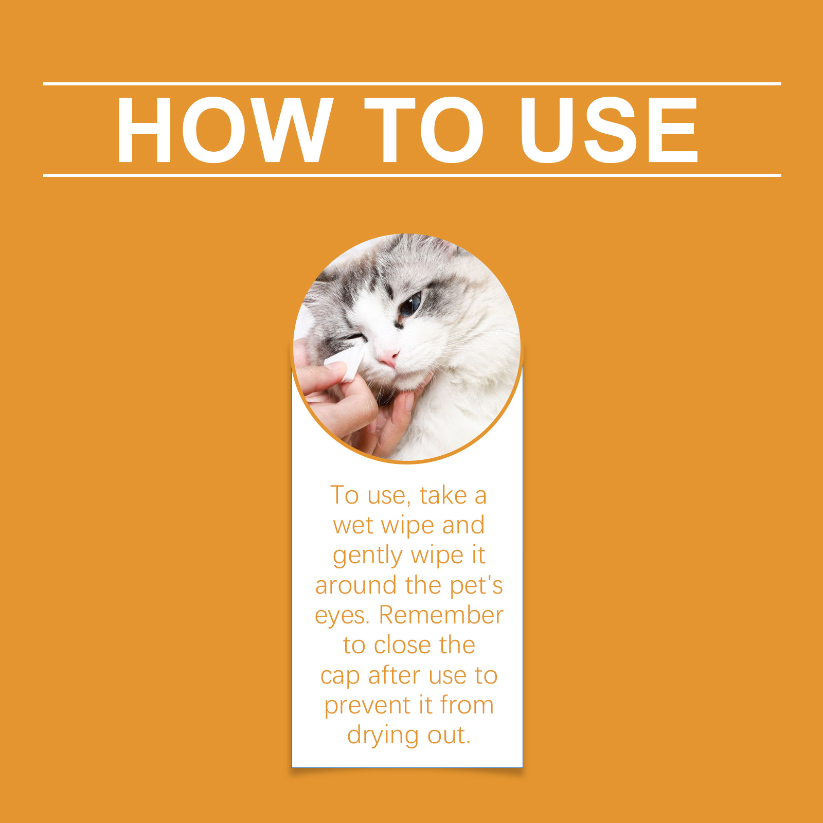 Eye Wipes for Cats and Dogs, Dogs to Tear Stains Cat Pet Eye Cleaning Wet Wipes for Eyes — image 8