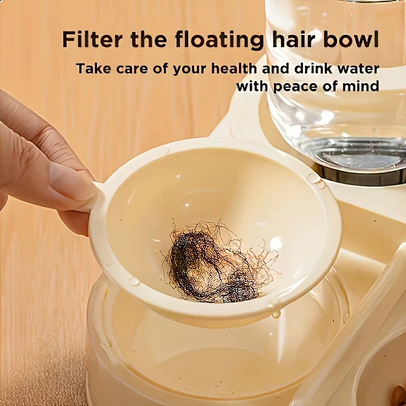 2-in-1 Cat Automatic Feeder Water Dispenser Gravity Pet Food Bowl Wet Dry Separation Storage for Cats Small Dogs Home & Travel — imagen 5