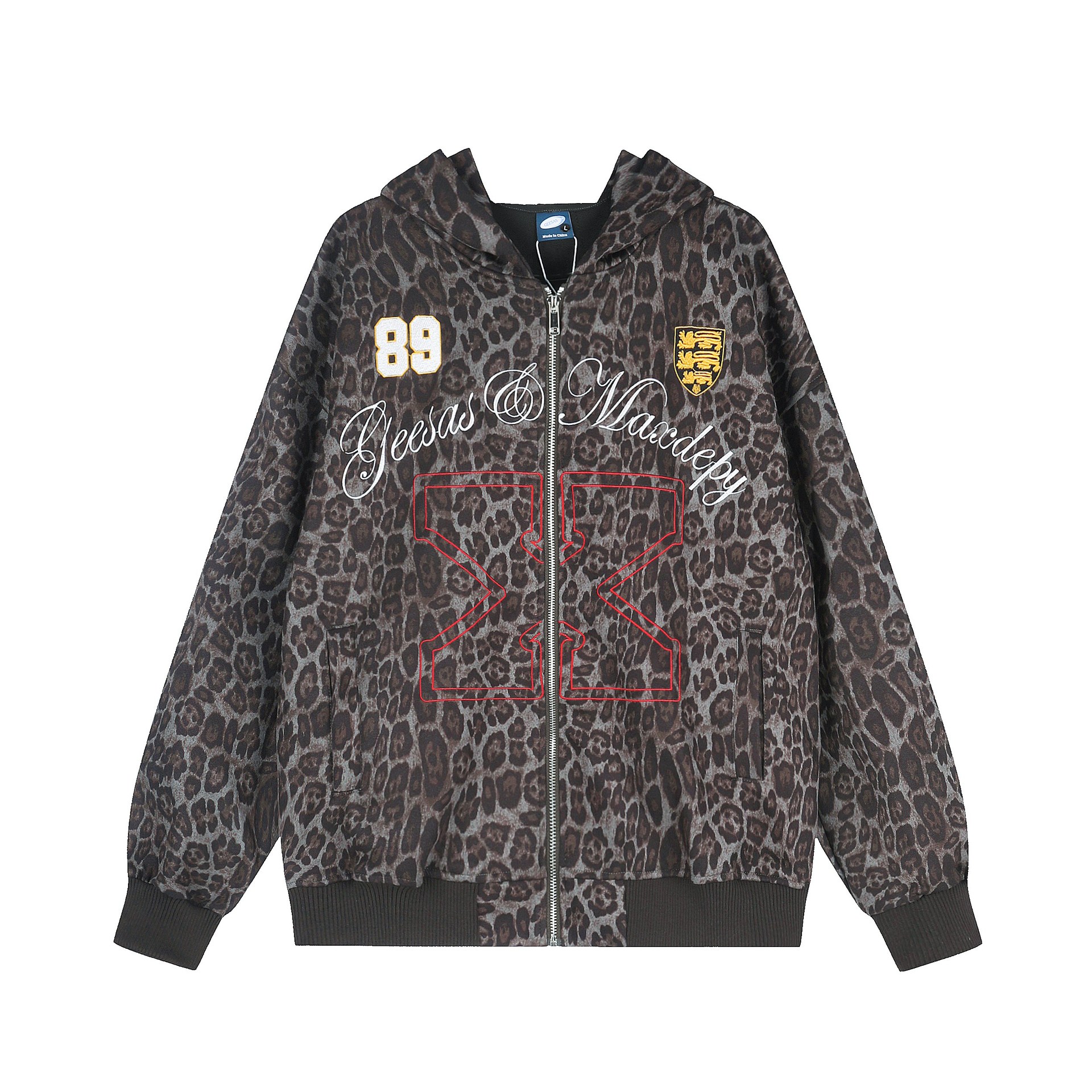 Full printed leopard print digital hoodie — image 7
