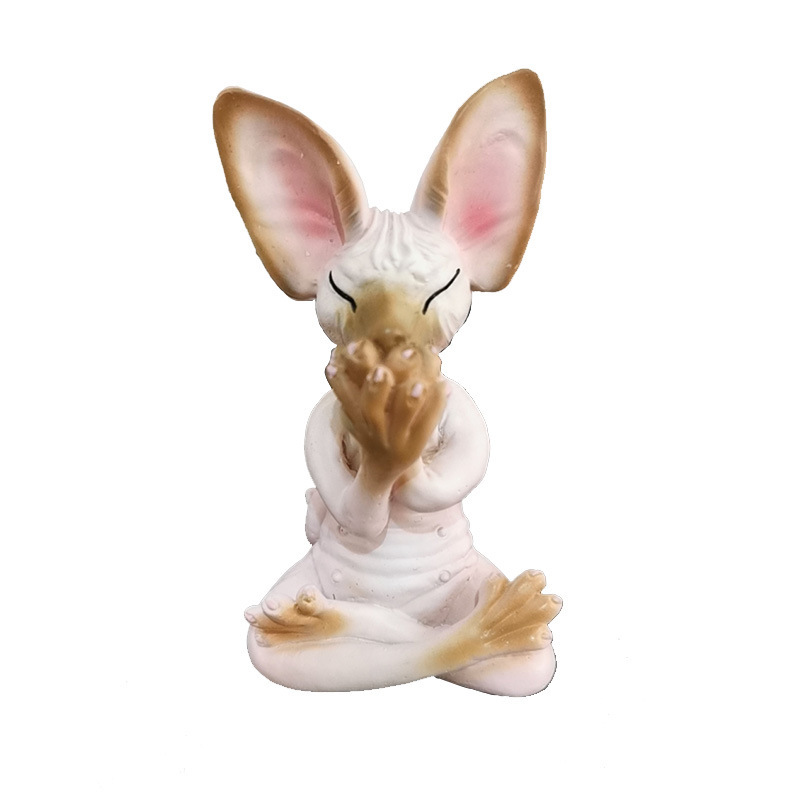 New Resin Crafts Fashion Trend Don't Look, Don't Listen, Don't Talk, Meditate, Kitten, Creative Home Decoration — image 5