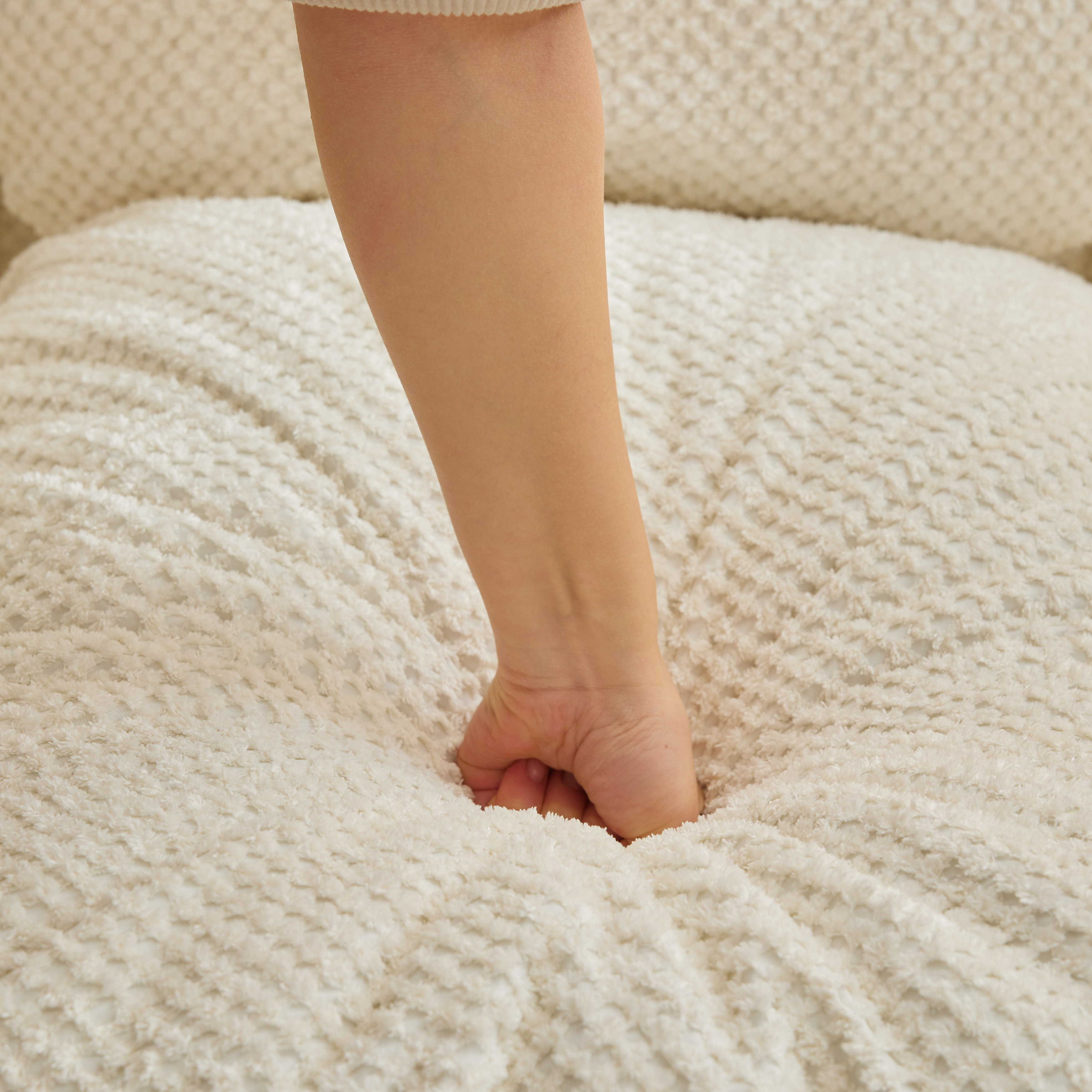 Cama para Perros Humano, Sofá Relajante, 5 Posiciones Ajustables, sentarse, dormir, plegar, ideal para sala de estar, dormitorio, Diseño Ahorrador de Espacio, Blanco — imagen 13
