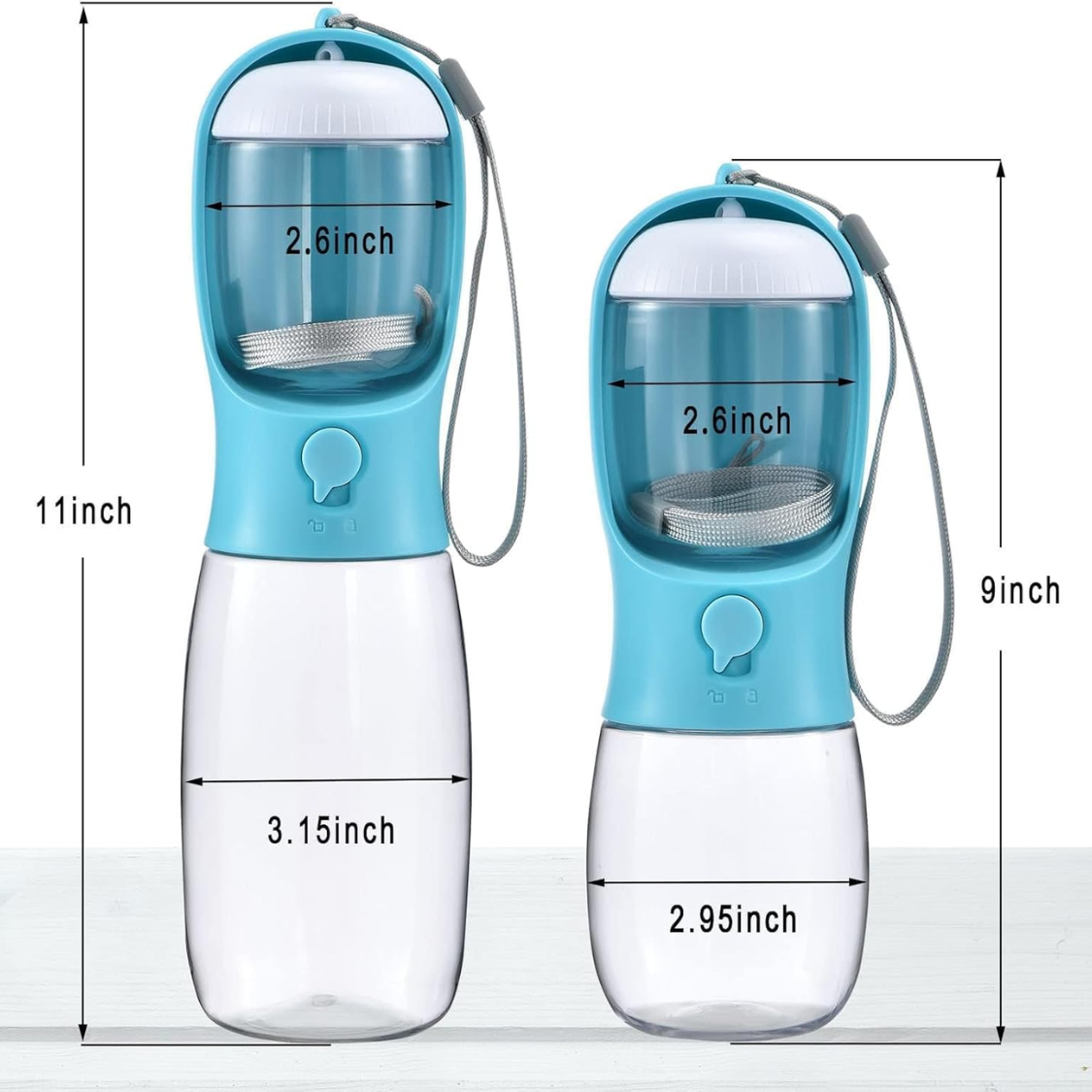 Botella de Agua para Perros con Contenedor de Comida, Tazón Portátil para Mascotas, Dispensador de Alimento para Viajes, Regalo para Perros Accesorios Esenciales para Paseos y Caminatas con Cachorros — imagen 4