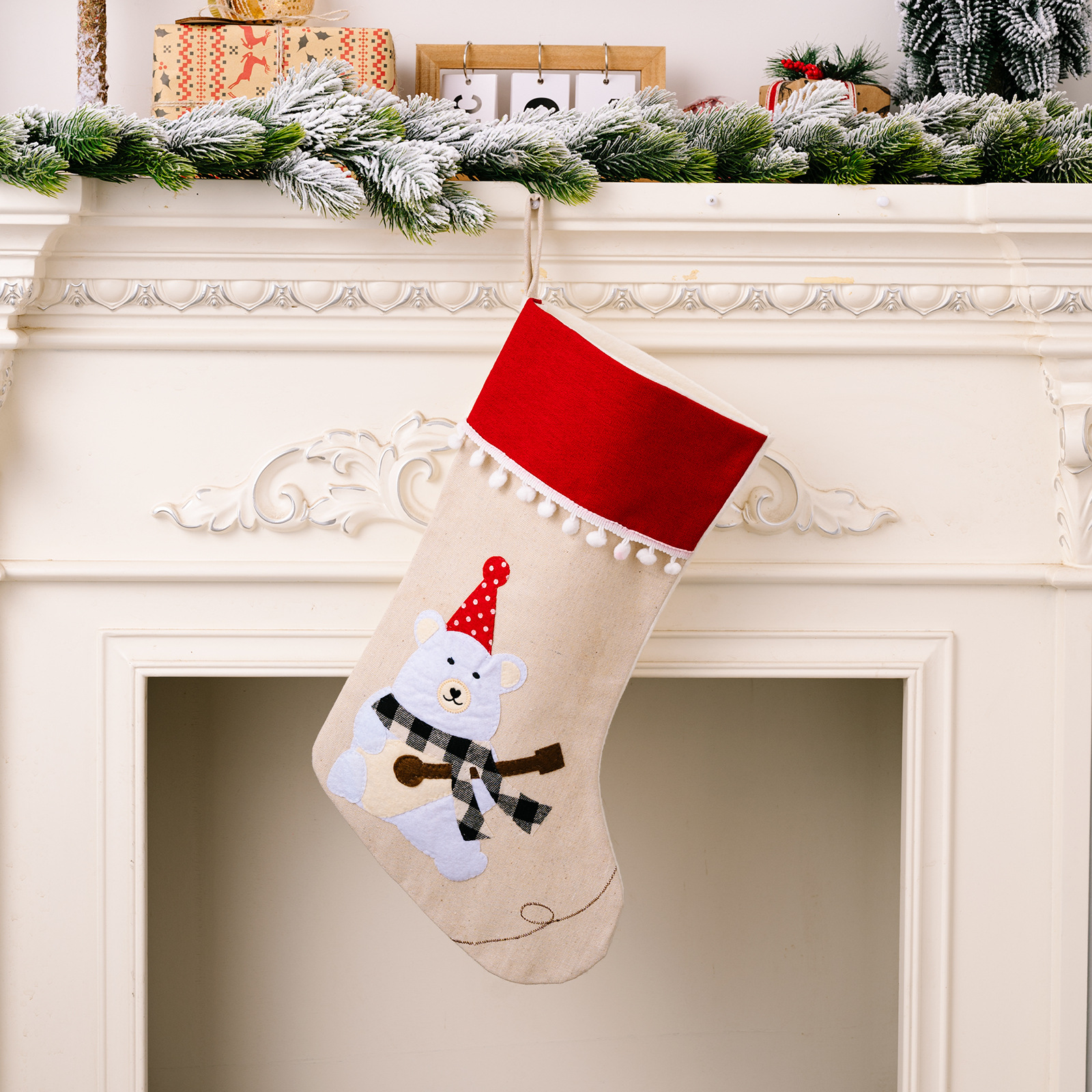 Christmas Decorations Cartoon Christmas Socks Creative Elk Santa Claus Christmas Gift Socks Gift Bag — image 8