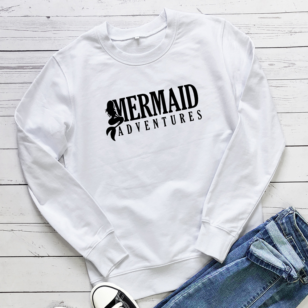 Mermaid Adventures letter mermaid hoodie — image 3