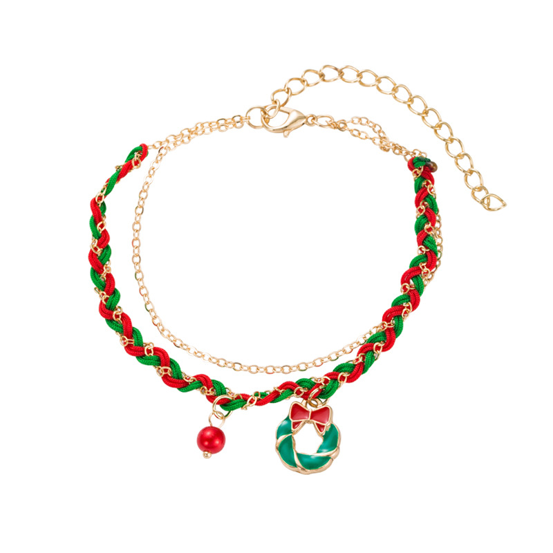 Christmas Originality Santa Claus Elk Garland Bell Christmas Bracelet Versatile Handwear — image 2