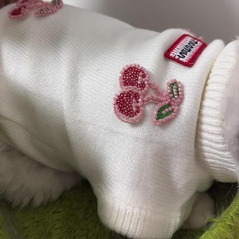 Teddy/Bichon/Maltese Winter Warm Sweater - Cute Fruit-Print Knit — image 7