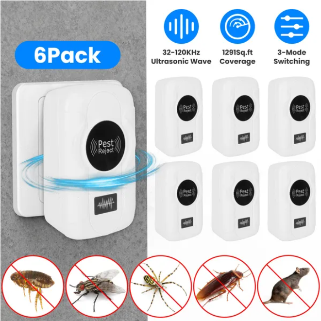 Repelente de Insectos Ultrasónico 120KHz para Enchufe de Interior — imagen 1