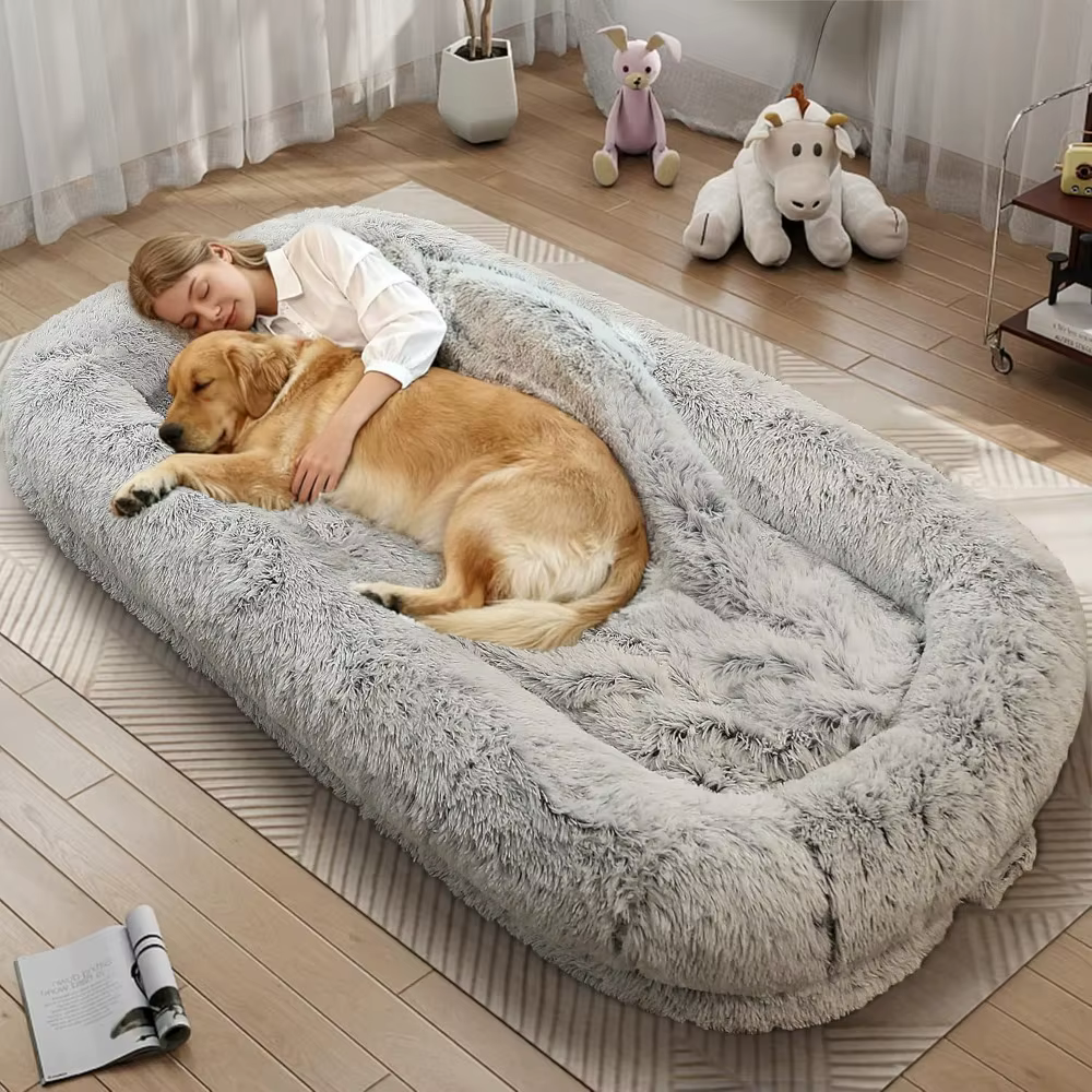 Cama para Adultos y Mascotas de Gran Tamaño, 46 x 10 x 76 cm, Diseño Ortopédico, Cubierta Removible, Personalizable — imagen 1