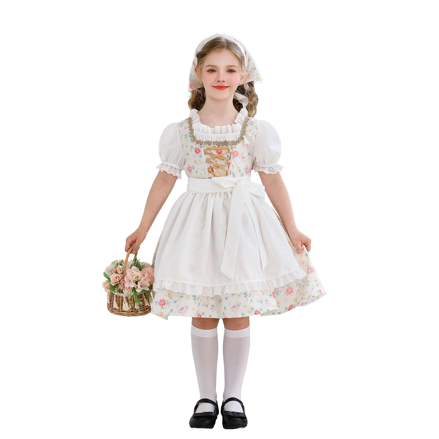 Rural Colonial Children's Clothing Beer Festival Maid Style Cottage Girl Lolita Farm Dirndl Dress — image 6