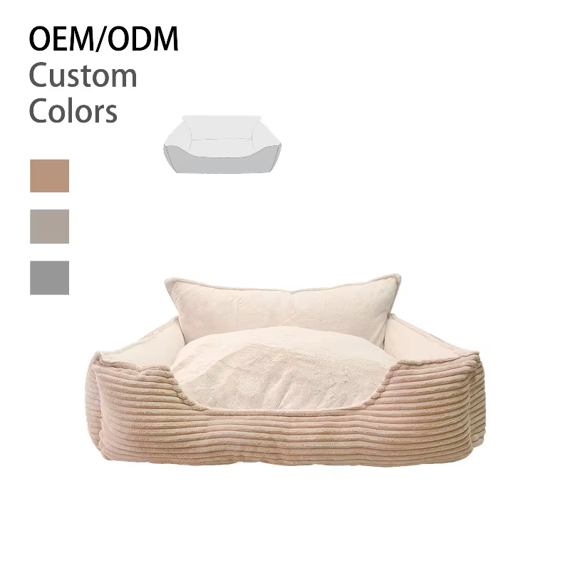 Pet bed Stylish Durable Eco-Friendly Dog Bed Thick Corduroy Removable Cover Orthopedic Flat Pad Customized Picture S — image 1
