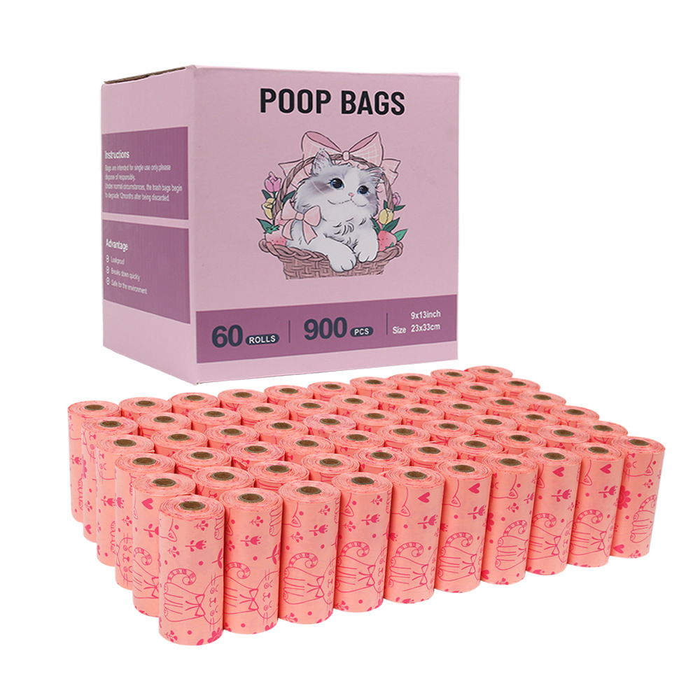 60 rolls of biodegradable pet garbage bag dog litter bag lemon fragrance fecal bag — image 1