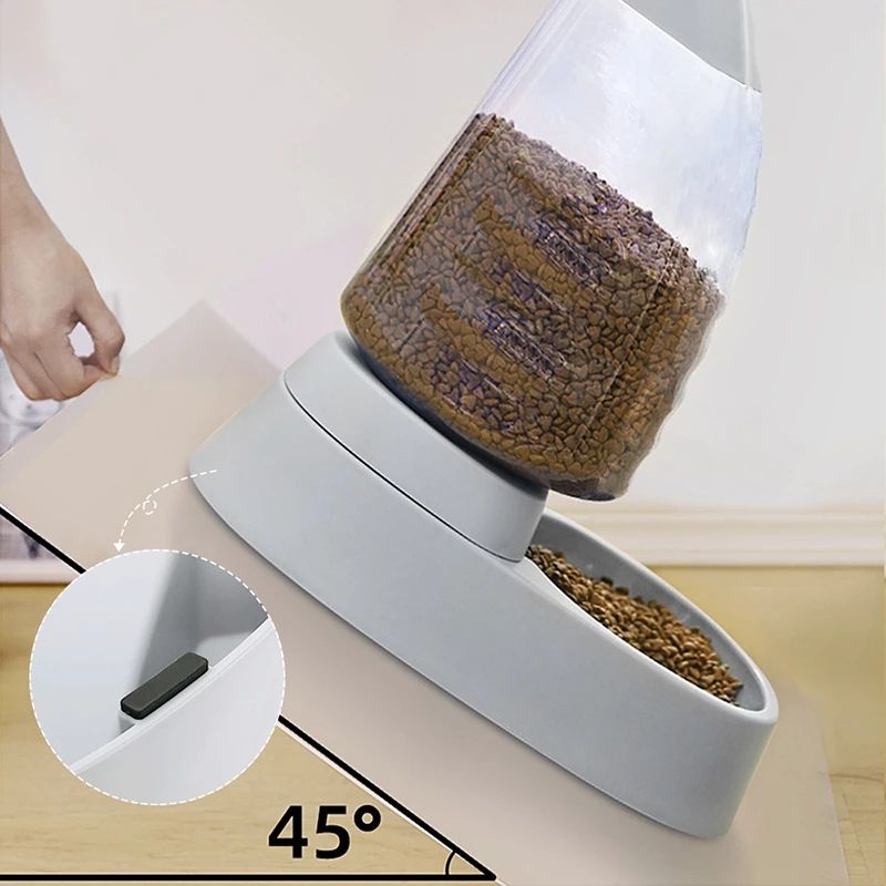 Pet Drinking Water Feeding Bowl Sailboat Type Large Capacity Cat Bowl Dog Food Bowl Can See Through Cat Water Dispenser Dog Bowl — image 5