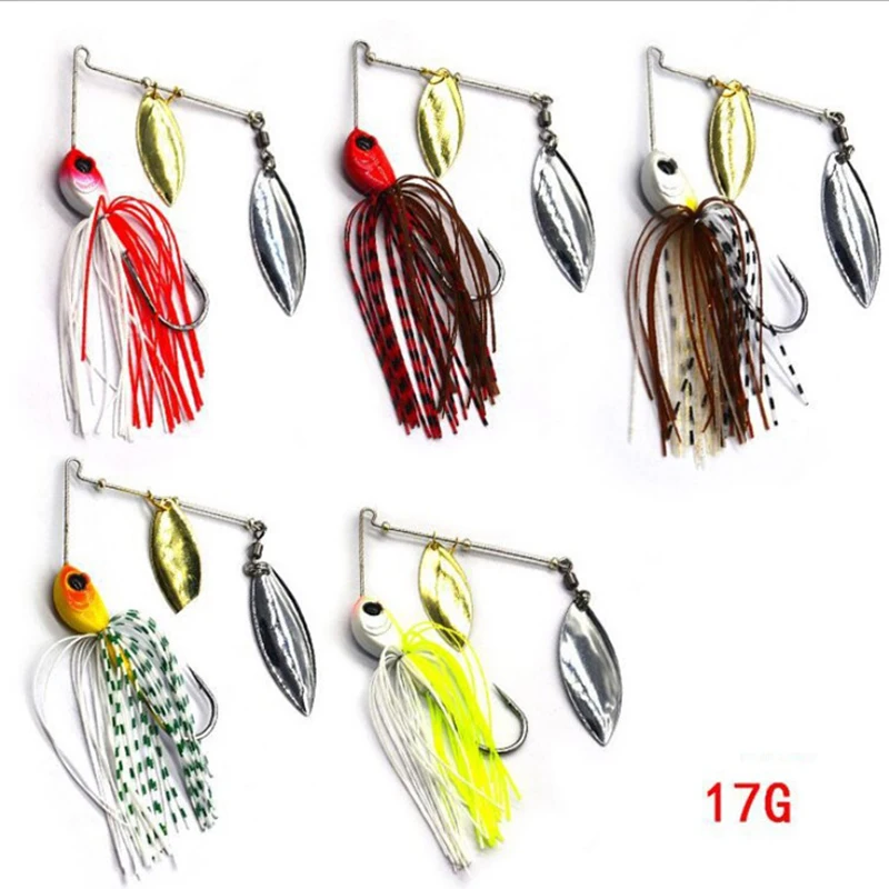 Fishing Lure 12/17g Wobblers Lures Spinners Spoon Bait For Pike Peche Tackle All Artificial Baits Metal Sequins Spinnerbait — image 1